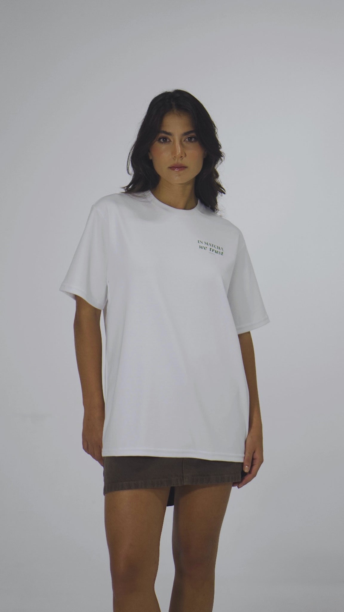 Camiseta estampada "In matcha we trust"