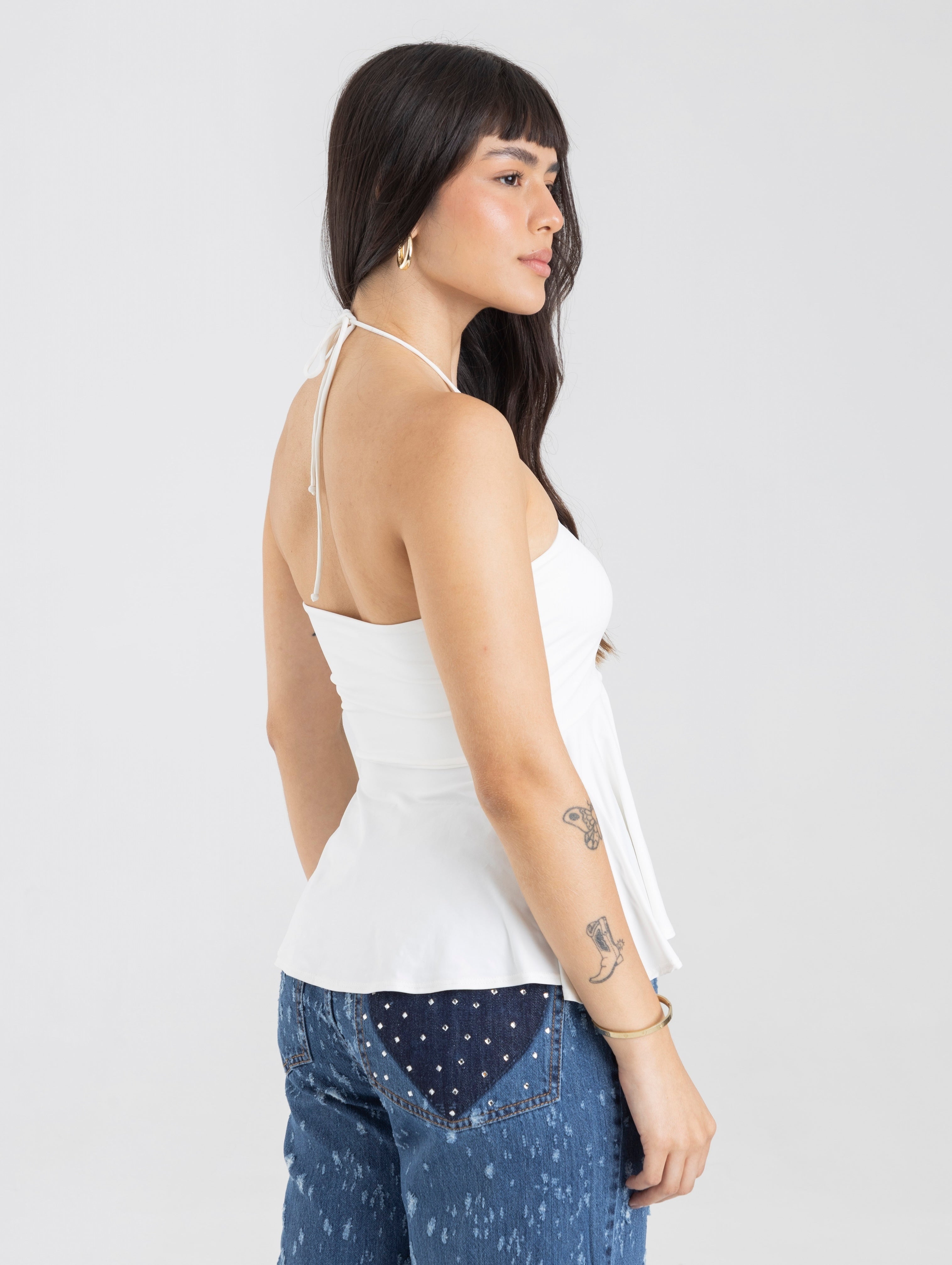 TOP HALTER BLANCO