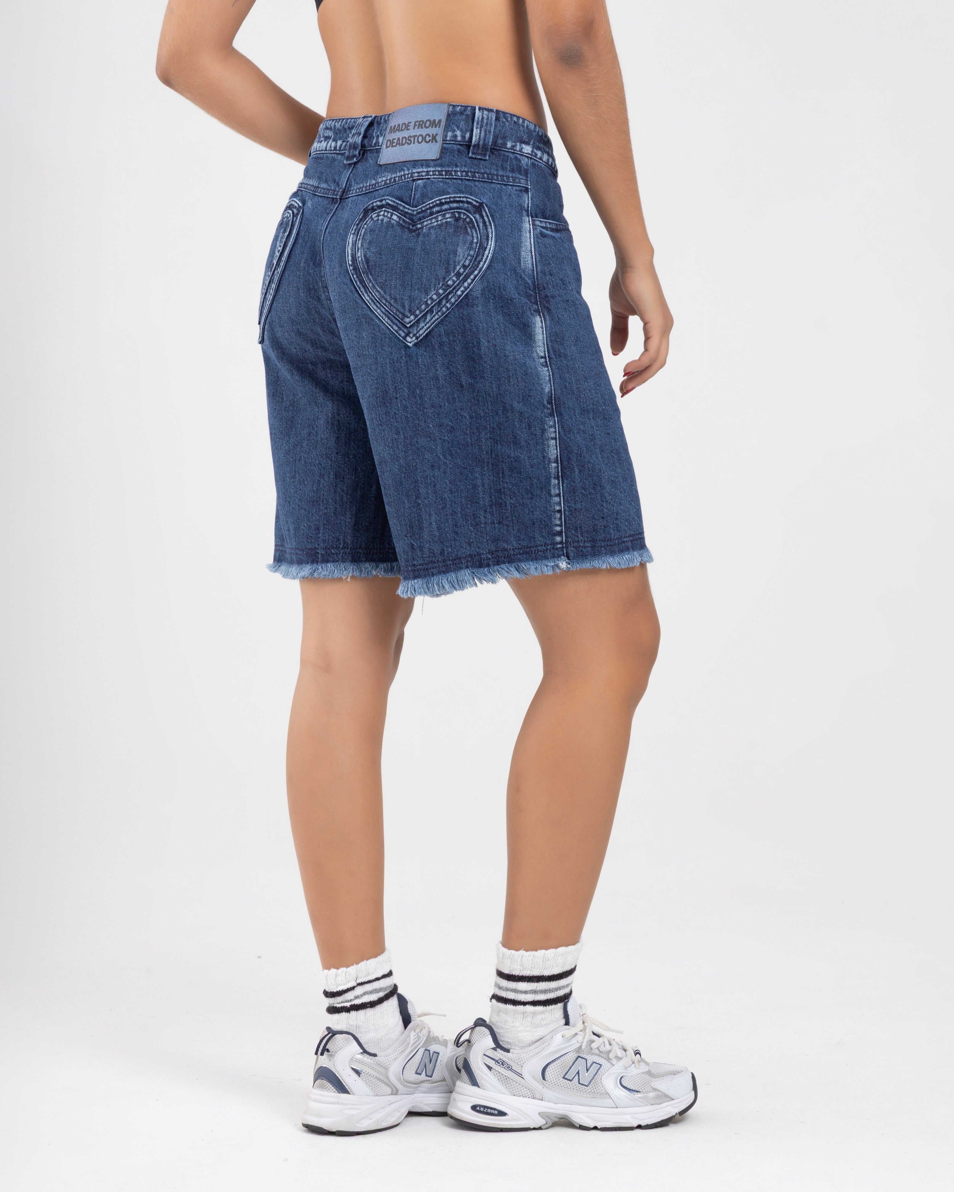 002 HEART SHORTS AZUL