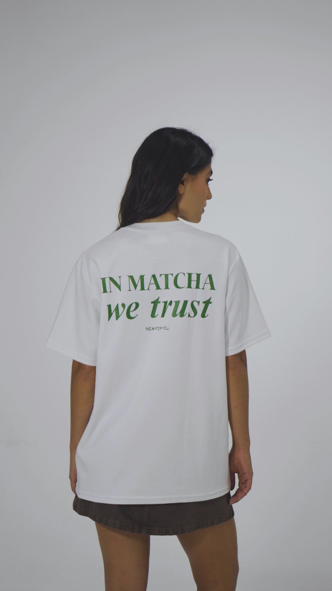 Camiseta estampada "In matcha we trust"