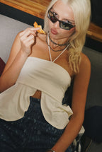 TOP HALTER BLANCO