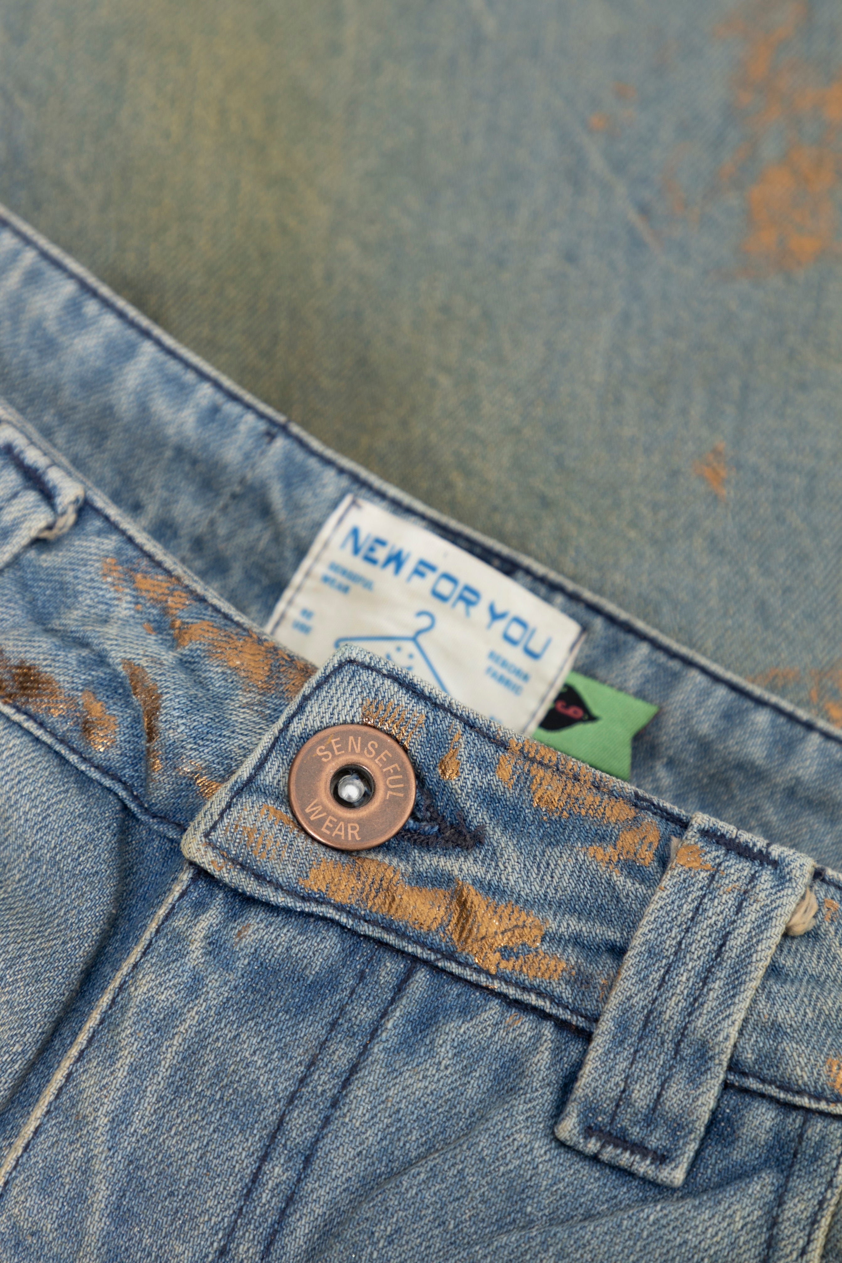 002 HEART BLUE SHORTS