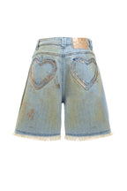 002 HEART BLUE SHORTS