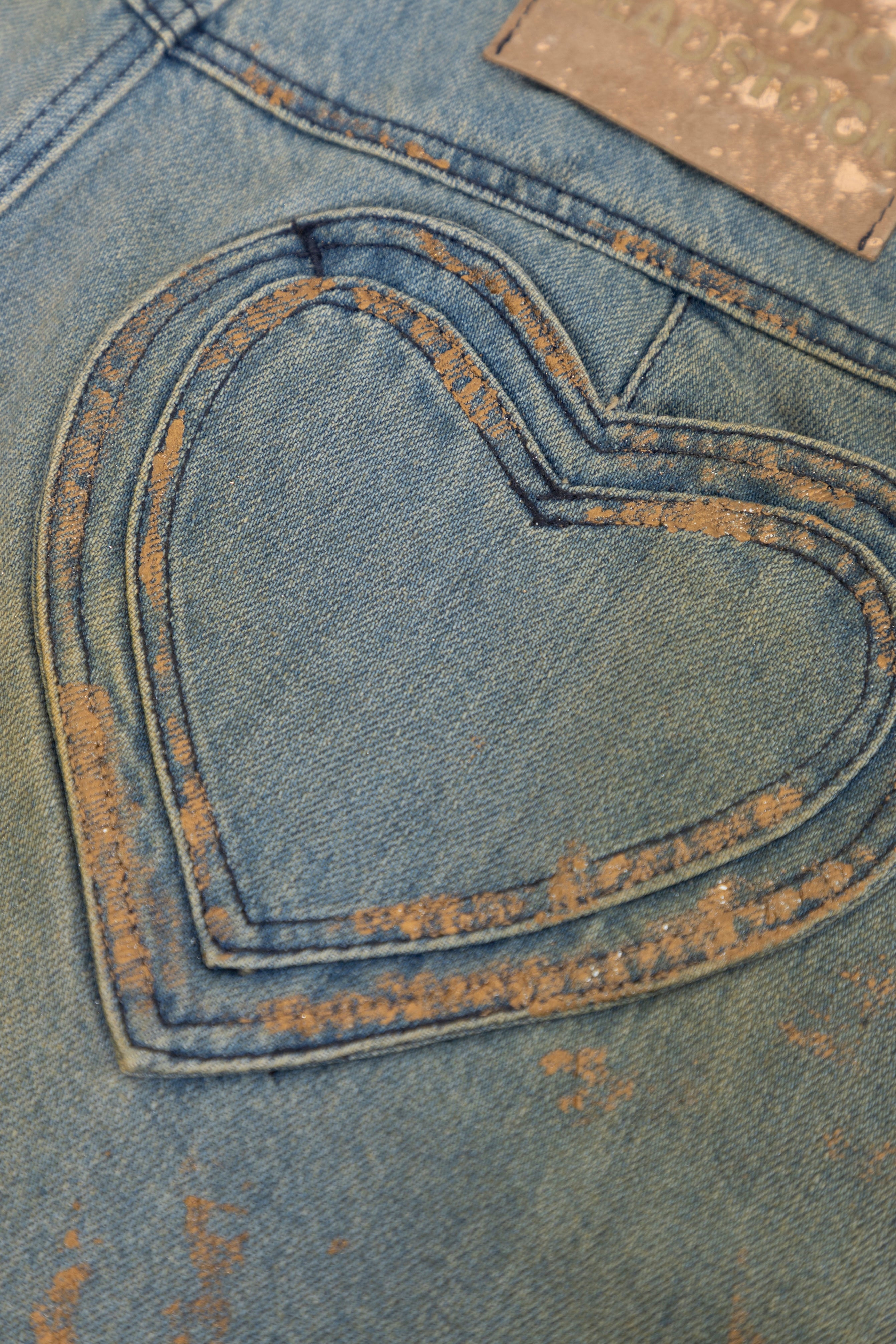 002 HEART BLUE SHORTS