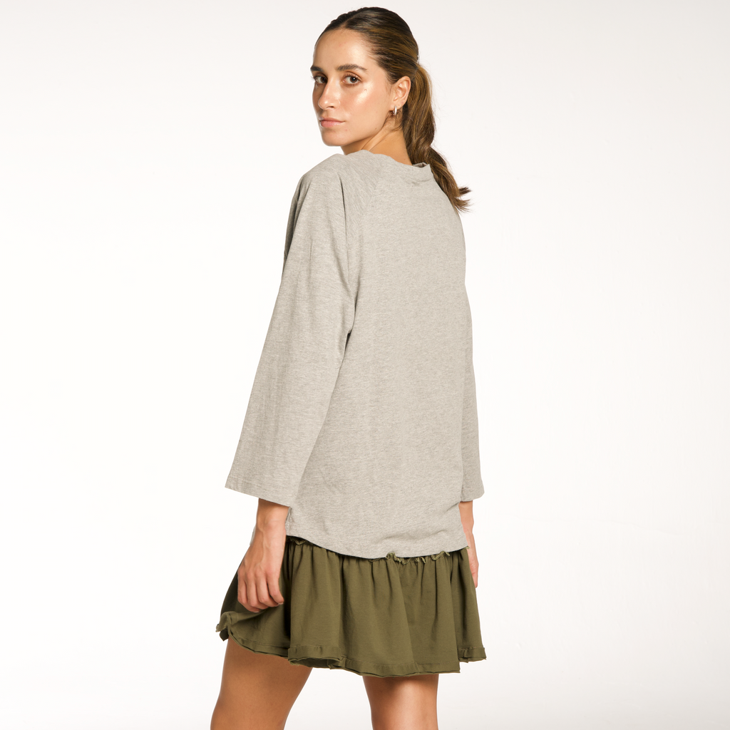 Blusa manga larga estampada