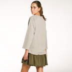 Blusa manga larga estampada