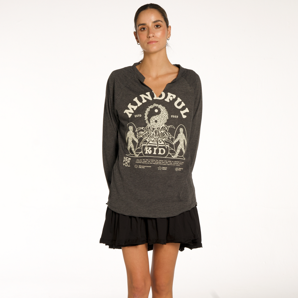 Blusa manga larga estampada