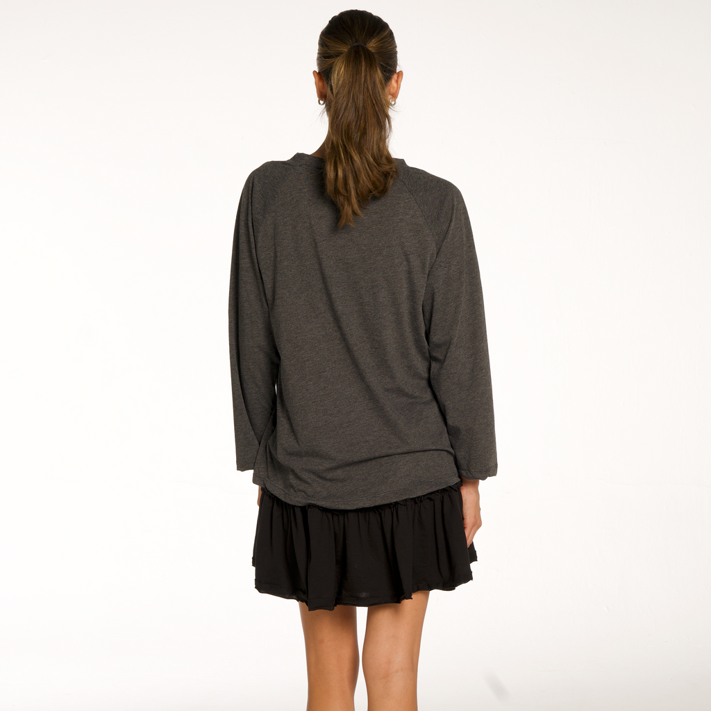 Blusa manga larga estampada