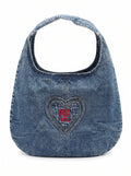 TOTE BAG - DENIM red
