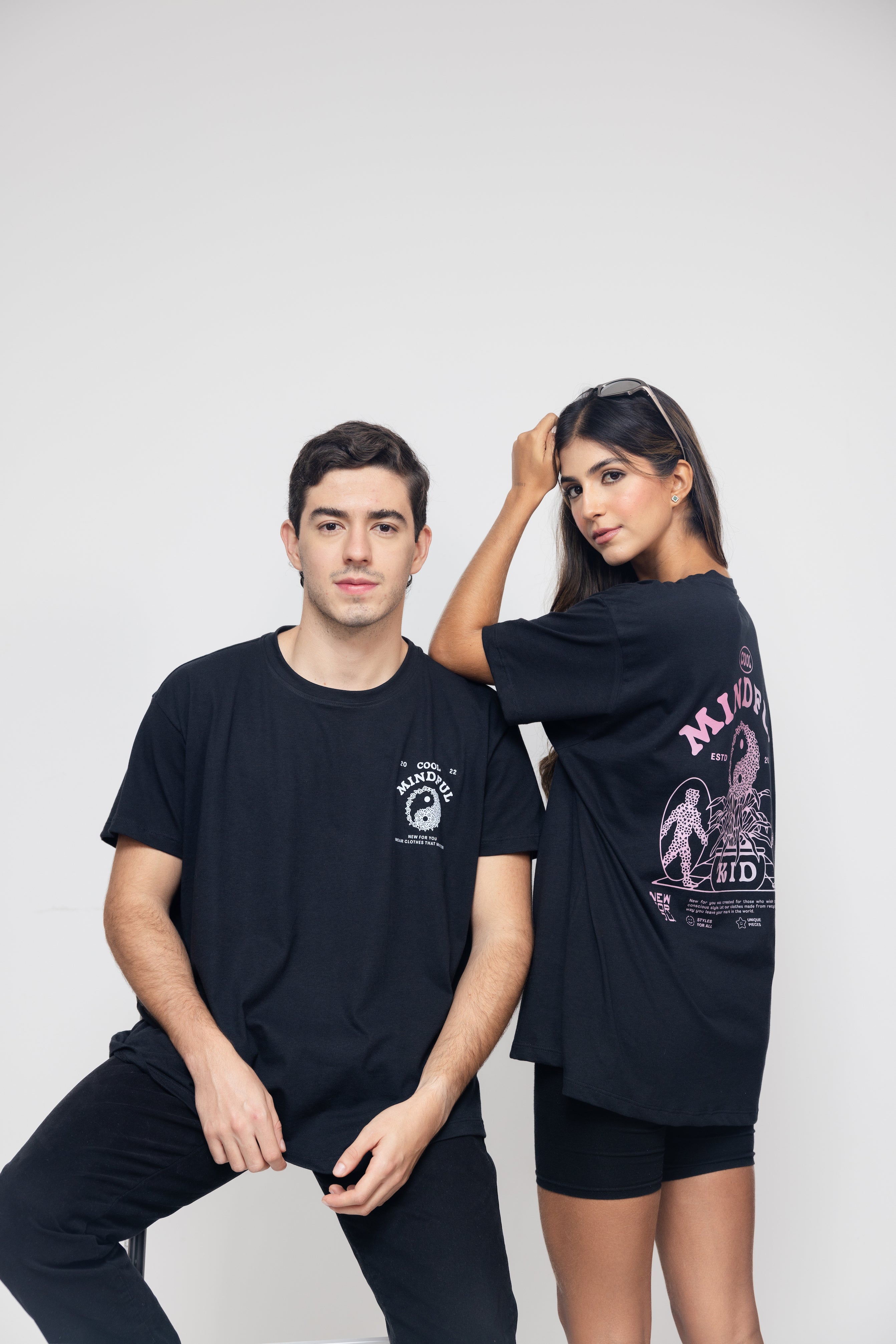 "Cool Mindful Kid" printed men's T-shirt