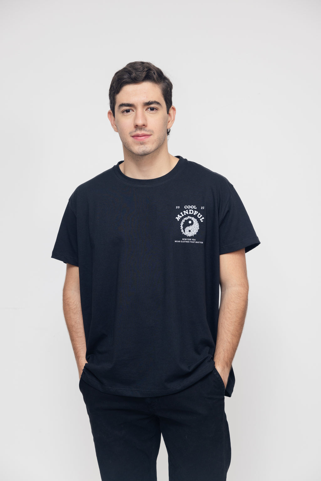 "Cool Mindful Kid" printed men's T-shirt