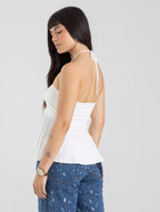 TOP HALTER BLANCO