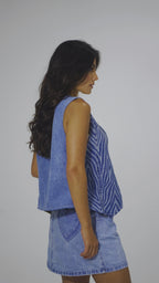 CHALECO DENIM PATCH